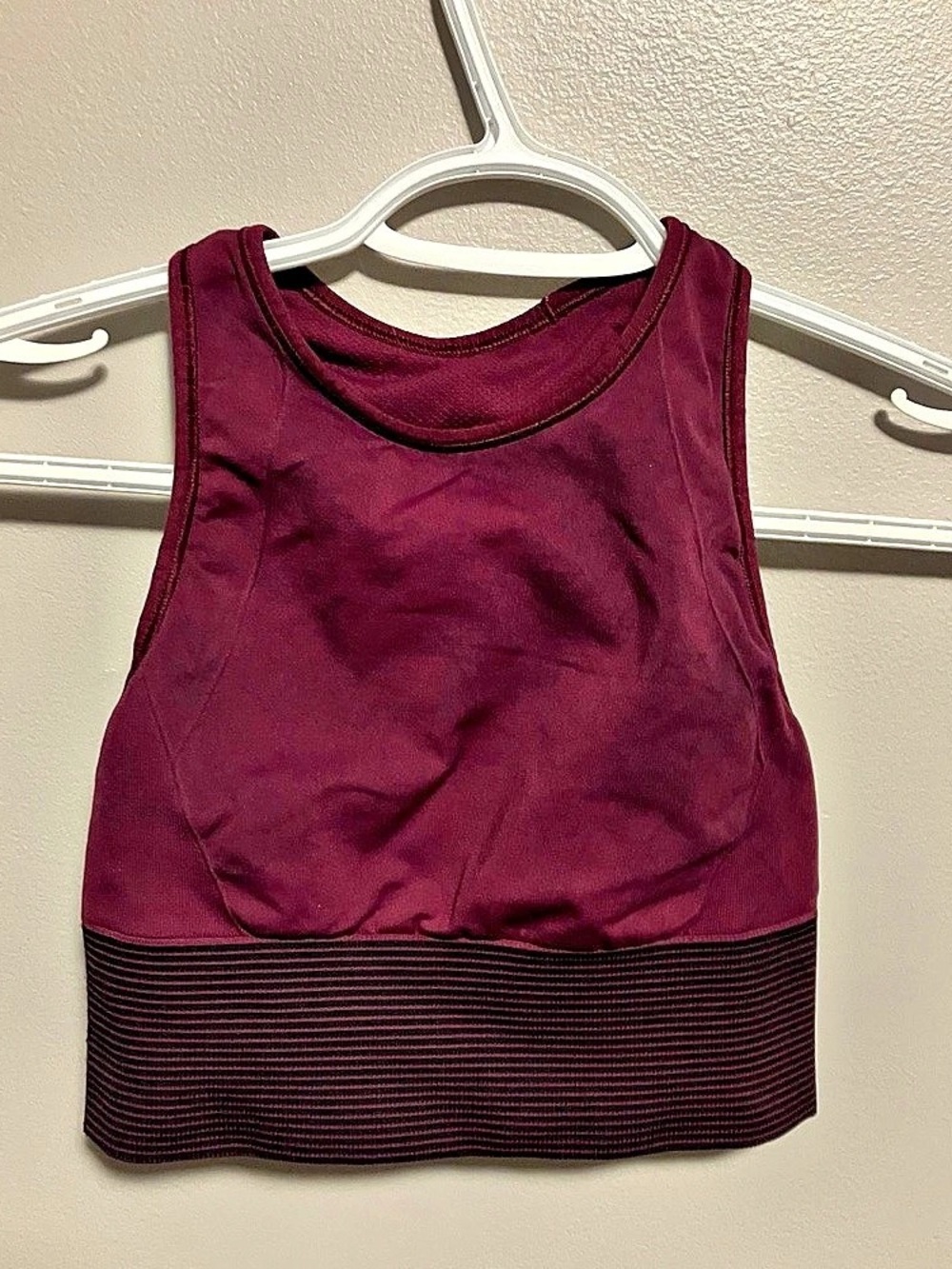 lululemon Ebb to Street Cropped Racerback Tank Top Purple 4